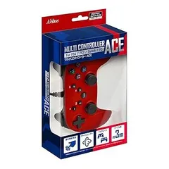 PS4/PS3/Switch/PC対応 マルチコントローラーAce メタルレッド