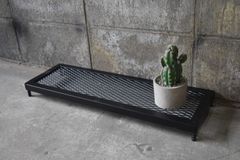 完成品お届け！】【かご付き】男前アイアンバーシェルフ ハンドメイド