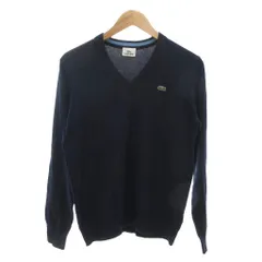 ラコステ LACOSTE セーター 3 紺 ネイビー プルオーバー Vネック 長袖 ロゴ刺繍 /KR ■GY61