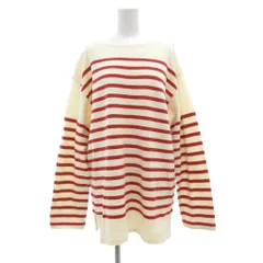 6 ROKU BEAUTY&YOUTH B&Y ロク ビューティーアンドユース バスクシャツ カットソー ロンT ボーダー ボートネック 白 ホワイト 赤 レッド /JS ■GY62