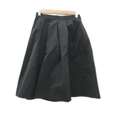 アナトリエ ANATELIER フレアスカート 36 黒 ブラック ミモレ丈 /HO26 ■GY58