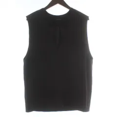 グリーンレーベルリラクシング ユナイテッドアローズ green label relaxing ベスト ノースリーブ Vネック プルオーバー F 黒 ブラック /XZ ■GY60