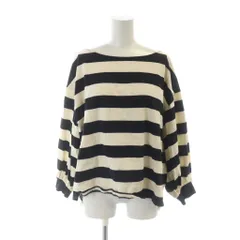 ジャーナルスタンダード JOURNAL STANDARD カットソー M 白 ホワイト 黒 ブラック ストライプ柄 長袖 /KW ■GY58