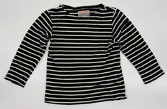 【新入荷!!】☆セット割対応☆ デニムダンガリー キッズ ストライプ トップス 120cm （1917）