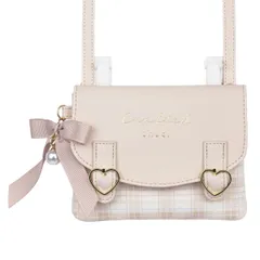 【バックル ベージュ 136241】 移動ポケット ショルダー 女の子 Wide Pochette Pocket ポケットポーチ ポシェット 付けポケット クリップ キッズ 子供 こども 小学生 女子 おしゃれ かわいい ポーチ 肩紐 ひも付き
