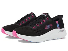 スケッチャーズ レディース シューズ スニーカー SKECHERS Arch Fit 20 Easy Chic Hands Free SlipIns Black Hot Pink ブラック