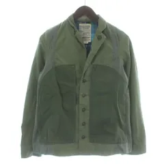 ゴートゥハリウッド GO TO HOLLYWOOD テーラードジャケット ミリタリー シングル 総裏地 裏地チェック柄 01 S-M カーキ /XZ ■GY60