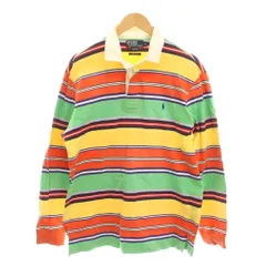 ポロ バイ ラルフローレン Polo by Ralph Lauren ポロシャツ ボーダー LL マルチカラー マルチストライプ 長袖 ロゴ刺繍 KK-RL-GS3777 /YM ■ECB001