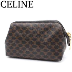 【美品】CELINE MC00.1 黒マカダム柄 アクセサリーポーチ ブラック