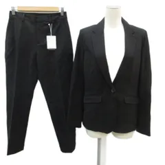 アルファキュービック ALPHA CUBIC ALPHA BRIC フォーマルスーツ セットアップ 上下 テーラードジャケット ミドル丈 シングルボタン テーパードパンツ アンクル丈 上 9AR 下 64-89 黒 ブラック /SM50 ■GY58
