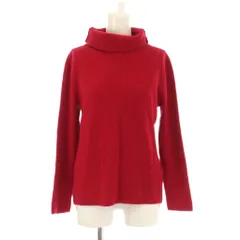 アナイ ANAYI ニット セーター ウール 38 赤 レッド タートルネック 長袖 リブ編み /LP ■GY60