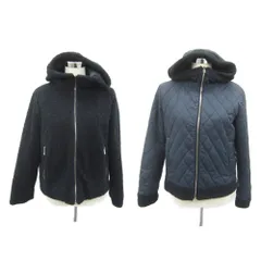 トミーヒルフィガー TOMMY HILFIGER ボアブルゾンジャケット キルティングジャケット リバーシブル ミドル丈 XS 紺 フード付き ww0ww26188-CJM /SY8 ■GY61