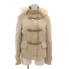 クミキョク 組曲 KUMIKYOKU ダッフルコート 3 ベージュ ファー付きフード フック留め 長袖 ラクーンファー /NU ■GY61