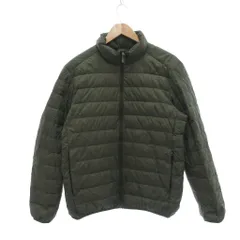 ユニクロ UNIQLO ウルトラライトダウンジャケット L ナイロン 長袖 ジップアップ スタンドカラー カーキ 311-400504 /NU ■GY61