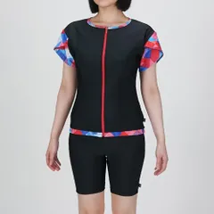 新品 [ミズノ] スイム フィットネス水着 セパレーツ レディース ブラック×レッド M