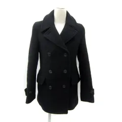 マーガレットハウエル MARGARET HOWELL ピーコート Pコート ミドル丈 1 S 紺 ヘリンボーン柄 578-212308 /SY32 ■GY61