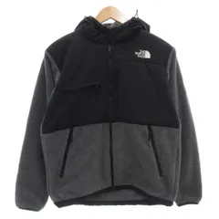 ザノースフェイス THE NORTH FACE デナリフーディ DENALI HOODIE フリースジャケット パーカー S グレー 黒 ブラック フード 切替 NA61632 /FF ■GY62