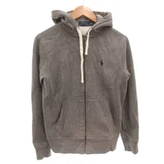ポロ ラルフローレン POLO RALPH LAUREN ジップアップ パーカー フーディ ホースロゴ刺繍 長袖 XS グレー /FF ■GY61