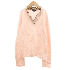 バーバリー ロンドン BURBERRY LONDON カットソー 長袖 フリル ノバチェック 2 ピンク /JS ■GY61