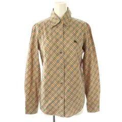 バーバリーブルーレーベル BURBERRY BLUE LABEL シャツ ノバチェック ナイト刺繍  長袖 38 ベージュ マルチカラー /ES ■GY53