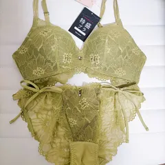 新品  タグ付  B70  チュチュアンナ  特盛ブラ 上下セット  ノンワイヤー  ブラ＆ショーツ  紐パン  グリーン 盛れる谷間  最強盛りブラ  定価3718円  194
