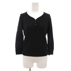 バーバリー ロンドン BURBERRY LONDON ニット セーター ウール 2 黒 ブラック Vネック 長袖 /NL ■GY06