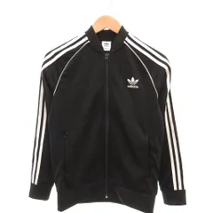 アディダスオリジナルス adidas originals トラックジャケット ジャージ ラグランスリーブ 160 黒 ブラック 白 ホワイト スタンドカラー /YJ ■ECF001