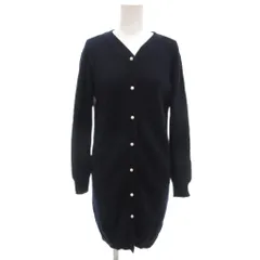 グリーンレーベルリラクシング ユナイテッドアローズ green label relaxing ロングカーディガン ウールアンゴラ混 紺 ネイビー Vネック 長袖 パールボタン /NL ■GY14