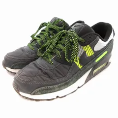 ナイキ NIKE AIR MAX 90 3M スニーカー シューズ ローカット スエード 25.5cm 黒 ブラック 緑 グリーン CZ2975-002 /AE