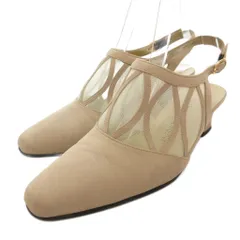 イヴサンローラン YVES SAINT LAURENT パンプス ヒール スエード メッシュ 35.5 約22.5cm ベージュ /JS