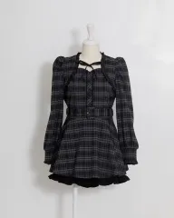 pium ピウム チェック セットアップ ワンピース スナ系 エブリン リズリサ ハニー ミュウ マズ