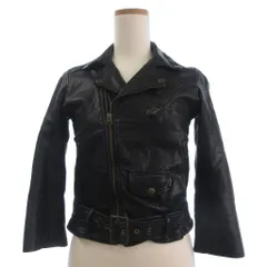 ビューティフルピープル beautiful people ライダースジャケット ラムレザー ダブル 長袖 1240402401 130 黒 ブラック