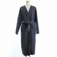 フレイアイディー FRAY I.D テーラーリバーガウンコート ロング FWFC204024 腰ひも ウール 無地 紫 パープル 1