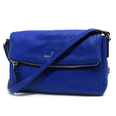 ケイトスペード KATE SPADE レザー クロスボディ ショルダーバッグ フラップジップトップ Mini carson ブルー