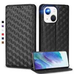 UnivoColors iPhone 15 対応手帳型ケース 高級合皮 カード収納 マグネット開閉 スタンド機能 ストラップホール付き TPUソフトバンパー 全面保護 カメラ保護 衝撃吸収 ビジネス おしゃれ カバー(ブラック) 1