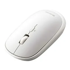 エレコム ワイヤレスマウス Bluetooth Slint M-TM10BBWH 薄型 静音 4ボタン プレゼンモード機能付 ポーチ付 Windows Mac Android iOS iPadOS 対