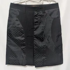 美品 ルイヴィトン モノグラム パッチワーク ミニスカート ブラック Mサイズのサムネイル