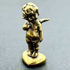 真鍮製 天使 エンジェル アンティーク調 置物 ミニチュア 幸運 金運
