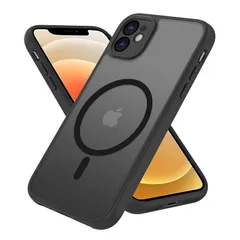 iPhone 12mini ケース 半透明 MagSafe対応 iphone12ミニ カバー マグネット搭載 アイフォン 12ミニ 用 カバー 耐衝撃 マット感 スマホケース iphone 12mini 黄ばみなし ストラップホール付き マグセーフ対応 ワ 1