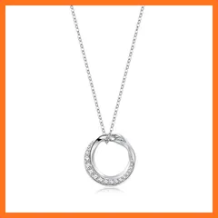 【新品】 [FANCIME] ネックレス レディース 無限 メビウス ジルコニア ひねり シルバー S925 純銀製 彼女 クリスマス ホワイトデー 記念日 プレゼント ギフトラッピング付き 0