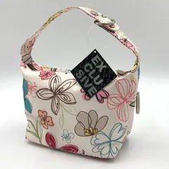 レスポートサック ポーチ 花柄 ホワイト ナイロン 化粧 コスメ