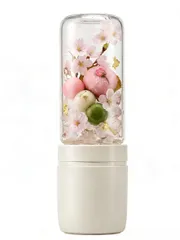 ミキサー コードレス スムージー 小型 ジューサー 耐熱ガラスボトル コンパクト おしゃれ 女性 350ml 22000回/分 野菜 果物 ジュース 氷も砕ける 一人暮らし 多重保護 持ち運びやすい 洗いやすい 蓋付き 出張/旅行/オフィス/アウトドア 日本e