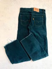 【Size150-160】vintage USA製 Levi's コーデュロイ パンツ グリーン
