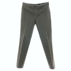 【中古】インコテックス INCOTEX ストレッチ コットンポリエステル カジュアルスラックスパンツ グリーングレー系【サイズ48】【メンズ】