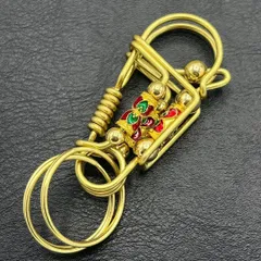 KR111 カラビナ キーホルダー キーリング メタル ワイヤー おしゃれ