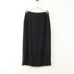 イエナ IENA ダブルフェイスサテンカラースカート 34｜ブラック ボトムス バックジップ スリット【2400014843651】