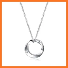 【新品】 [FANCIME] ネックレス メンズ 無限 メビウス リング ひねり シルバー S925 純銀製 彼氏 クリスマス ホワイトデー 記念日 プレゼント ギフトラッピング付き 0