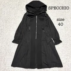 SPECCHIO スペッチオ　ボンディング フード付き ロングコート　ブラックのサムネイル