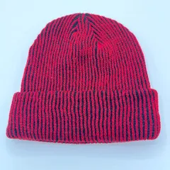 W007-c ニット帽 ニットキャップ ビーニー 帽子 Y2K ストライプ 秋冬