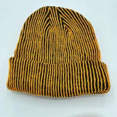 W007-e ニット帽 ニットキャップ ビーニー 帽子 Y2K ストライプ 秋冬